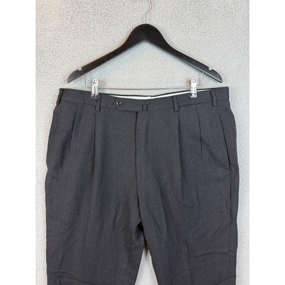 Incotex Dress Pants Mens 44x30 Gray Wool Pleated Classic Fit Made In Italy Men